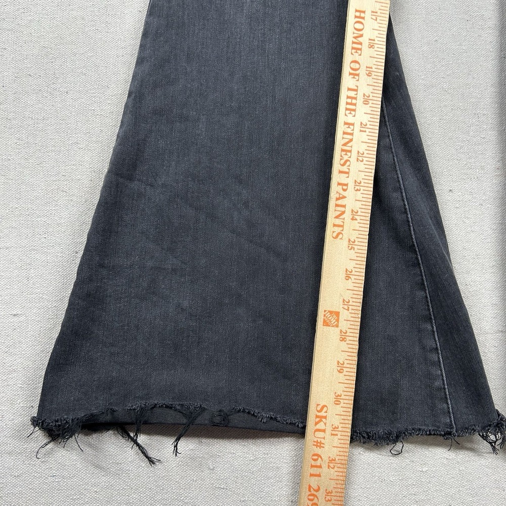 Judy Blue Jeans Womens 7/28 Super Flare Bell Bottoms Charcoal Raw Hem Gray - Picture 8 of 11
